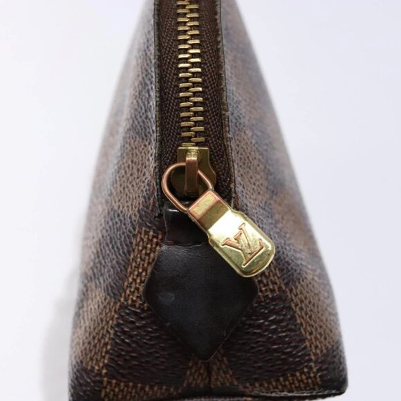 LOUIS VUITTON Damier Ebene Pochette Cosmetic PM Pouch N47516 LV Auth 136365 - Picture 8 of 16